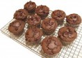 Muffins de chocolate rellenos con dulce de leche